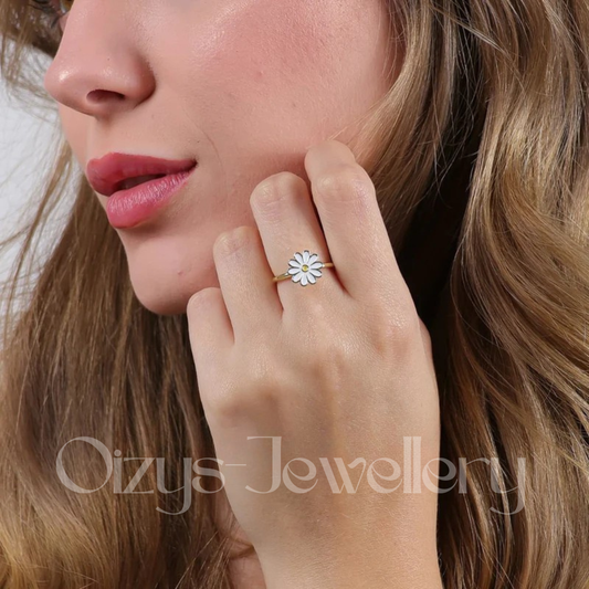 Bague d'Anxiété Ajustable Marguerite