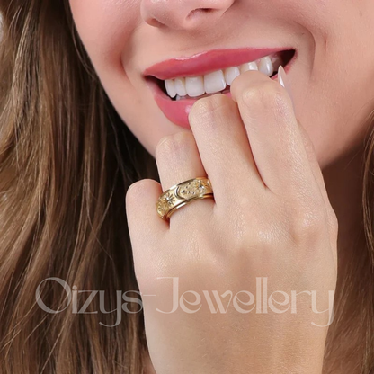 Bague d'Anxiété Inoxidable Aurora