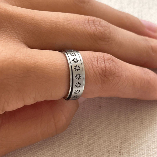 Bague d'Anxiété Inoxidable Perlina