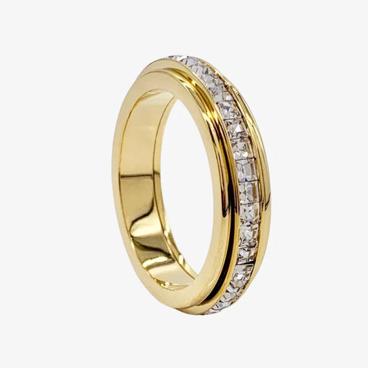 Bague d'Anxiété Inoxidable Diamonds