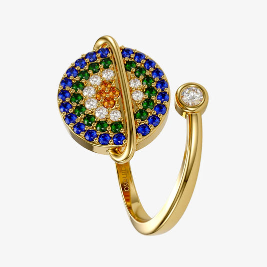 Bague d'Anxiété Ajustable Galaxie