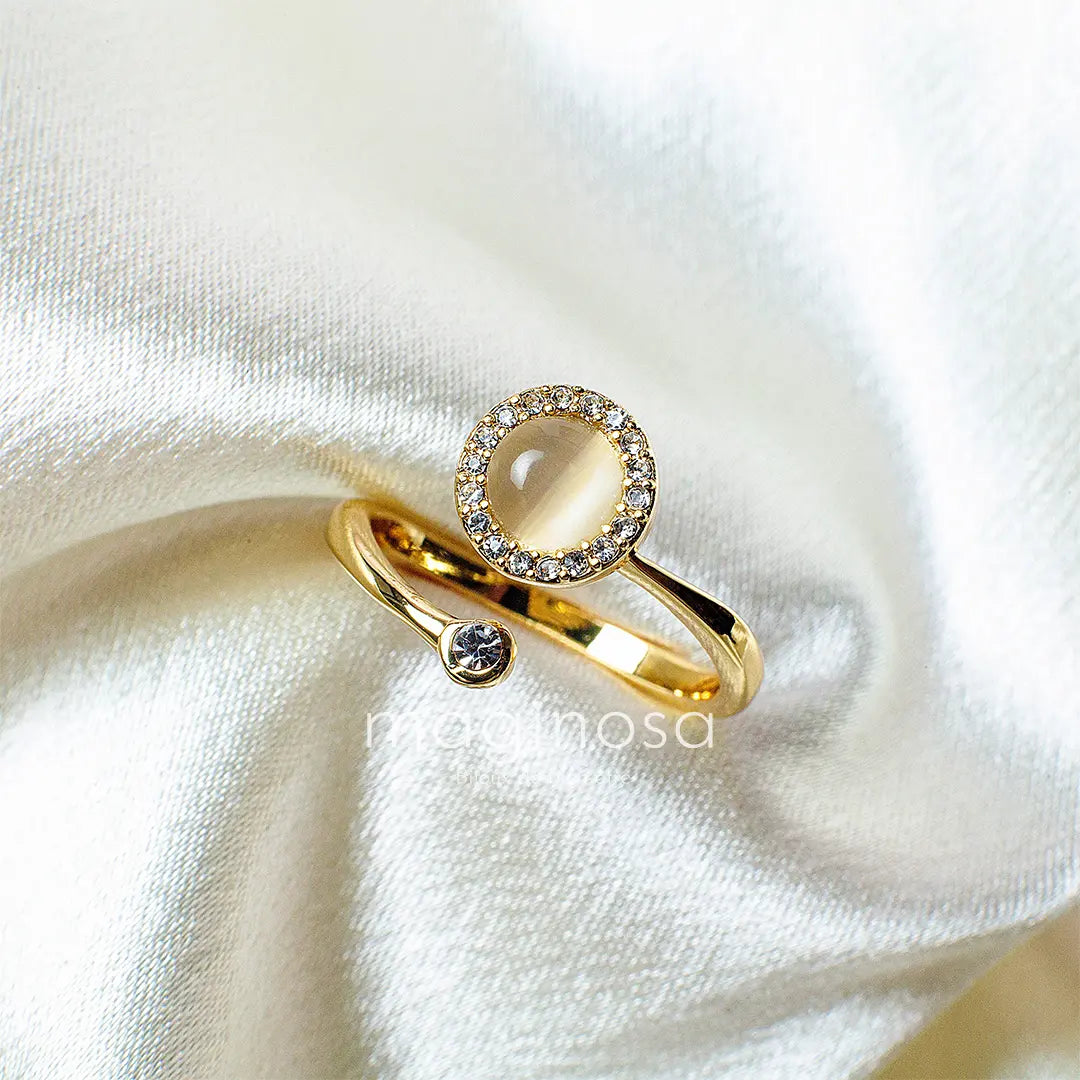 Bague d'Anxiété Ajustable Œil de Chat