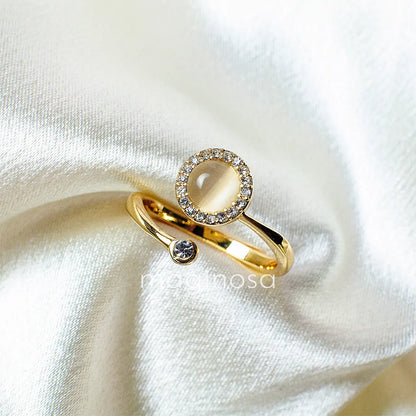 Bague d'Anxiété Ajustable Œil de Chat